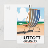 Huttoft海辺の旅行のポスター。 ポストカード (正面/裏面)