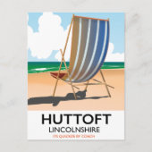Huttoft海辺の旅行のポスター。 ポストカード (正面)