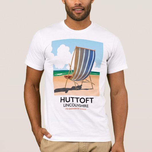 Huttoft海辺の旅行のポスター。 Tシャツ (正面)