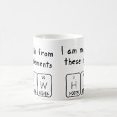 Huwの周期表の名前のマグ コーヒーマグカップ (中央)