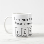 Huwの周期表の名前のマグ コーヒーマグカップ (左)