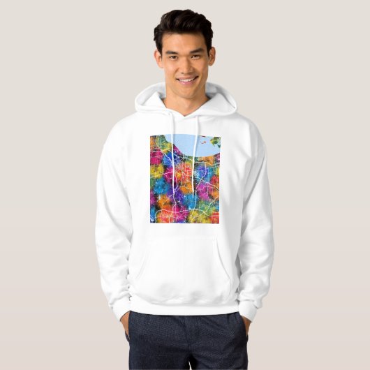 Huzhou China City Map パーカ (正面フル)