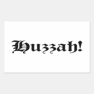 Huzzah! {中世タイポグラフィ} 長方形シール
