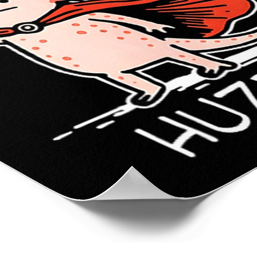 Huzzah Axolotl Knight Funny Sword Meme Quote  ポスター (角)