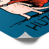 Huzzah Axolotl Knight Funny Sword Meme Quote  ポスター (角)