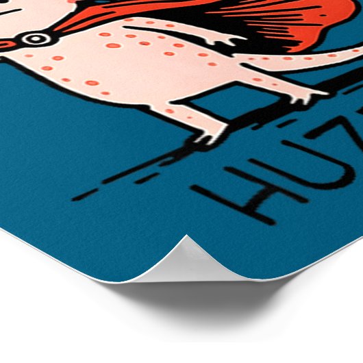 Huzzah Axolotl Knight Funny Sword Meme Quote  ポスター (角)