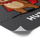 Huzzah Bear Knight Funny Sword Meme Quote ポスター (角)