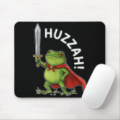 Huzzah Frog Knight Funny Sword Meme Frog Quote Men マウスパッド (マウス)