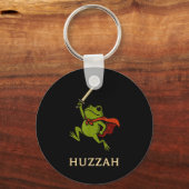 Huzzah Frog Knight Funny Sword Meme Quote  キーホルダー (正面)