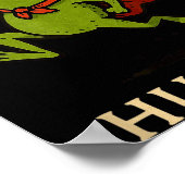 Huzzah Frog Knight Funny Sword Meme Quote  ポスター (角)