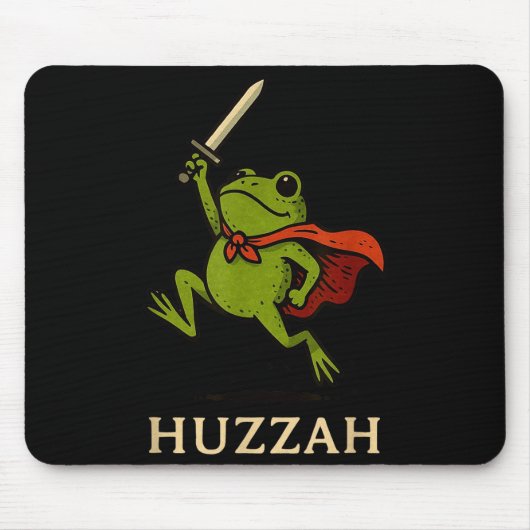 Huzzah Frog Knight Funny Sword Meme Quote  マウスパッド (正面)