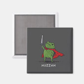 Huzzah Frog Knight Funny Sword Meme Quote  マグネット (正面/裏面)