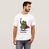 Huzzah Frog Knight Sword Quote Tシャツ (正面フル)