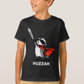 Huzzah Raccoon Knight Funny Sword Meme Quote  Tシャツ (正面)