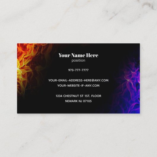 HVACおもしろいのスローガン 名刺 (裏面)