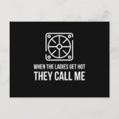 Hvacおもしろいは女性が熱くなるとDeと呼ばれる ポストカード (正面)