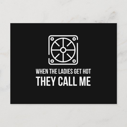 Hvacおもしろいは女性が熱くなるとDeと呼ばれる ポストカード (正面)