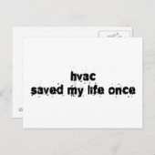 HVACが私の命を救った ポストカード (正面/裏面)