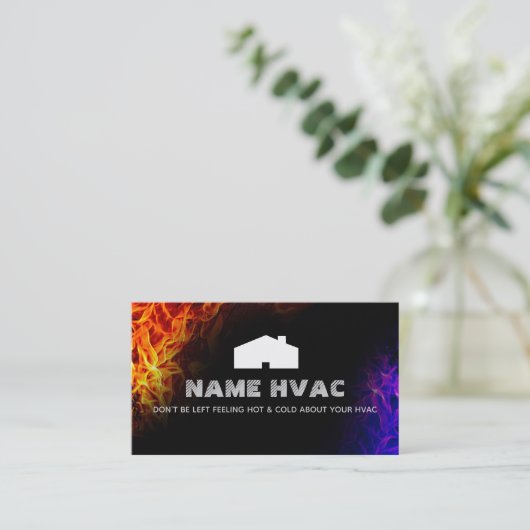 HVACのスローガンの名刺 名刺 (スタンド正面)
