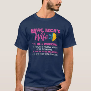 HVACの技術者おもしろい妻の妻 Tシャツ