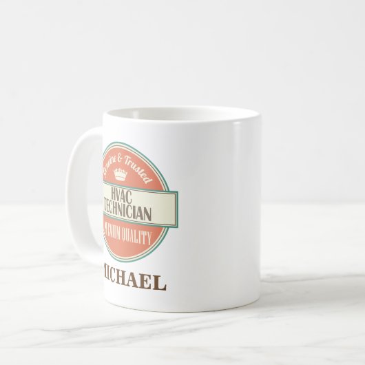 HVACの技術者のパーソナライズなオフィスのマグのギフト コーヒーマグカップ (正面左)