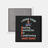 Hvacの技術者素晴らしのインストール作業を再開 マグネット (正面/裏面)