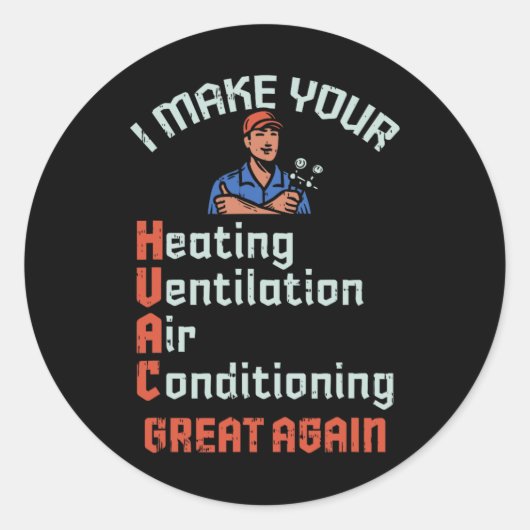 Hvacの技術者素晴らしのインストール作業を再開 ラウンドシール (正面)