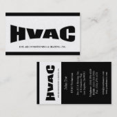 HVACの技術者黒かプラチナ 名刺 (正面/裏面)