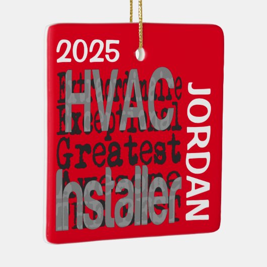 HVACインストーラーの外部調整カスタム セラミックオーナメント (右)