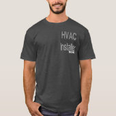 HVACインストーラーの外部調整カスタム Tシャツ (正面)