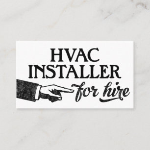 HVACインストーラ名刺 – カッコいいヴィンテージ 名刺