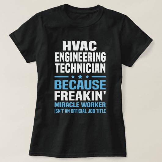 HVACエンジニアリング技術者 Tシャツ (デザイン正面)