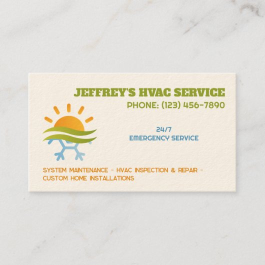 HVACカスタムのQR 名刺 (正面)