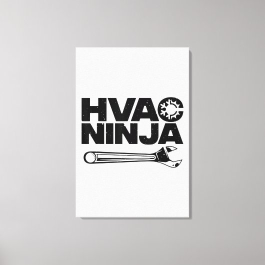 HVACギフトおもしろいテクニカ男性へーカッコいいエア管区 キャンバスプリント (正面)