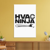 HVACギフトおもしろいテクニカ男性へーカッコいいエア管区 キャンバスプリント (インサイチュ (リビング))