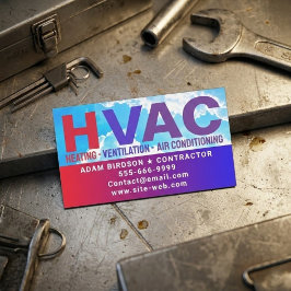 HVACサービス(暖房、冷房、空調) マグネット名刺