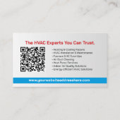 HVACサービス – 暖房、換気、AC 名刺 (裏面)