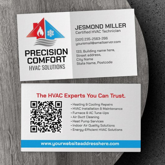 HVACサービス – 暖房、換気、AC 名刺