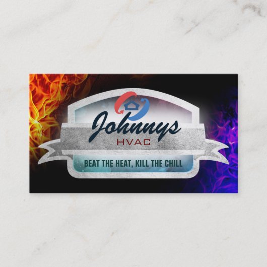 HVACスローガンの名刺 名刺 (正面)