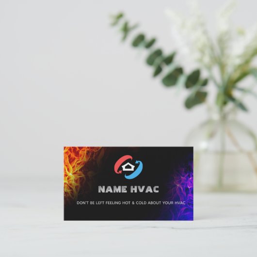HVACスローガンの名刺 名刺 (スタンド正面)