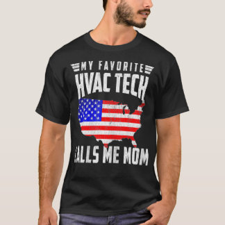 HVACテクお気に入りのクがMom USA Amerと呼ぶ女性 Tシャツ