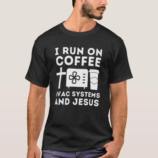 Hvacテクニシャンエアコン修理コーヒー Tシャツ (正面)