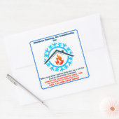 HVAC会社カスタマイズ炉ACユニット広告2 スクエアシール (封筒)