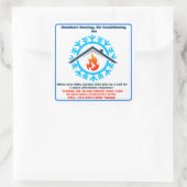 HVAC会社カスタマイズ炉ACユニット広告2 スクエアシール (バッグ)