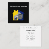 HVAC住宅用商用AC修理 スクエア名刺 (正面/裏面)