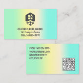 HVAC冷暖房用QR 名刺 (正面/裏面)