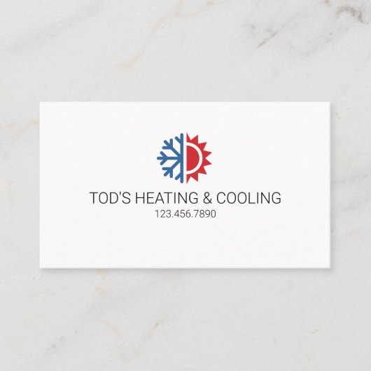 HVAC冷暖房、空調 名刺 (正面)