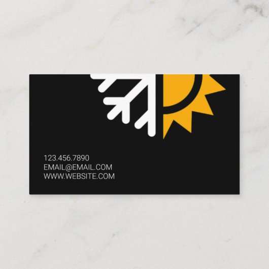 HVAC冷暖房、空調 名刺 (裏面)