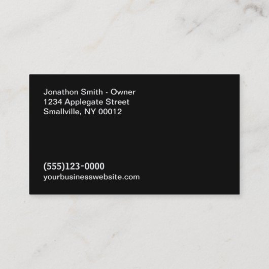 HVAC加熱冷却AC熱供給 名刺 (裏面)