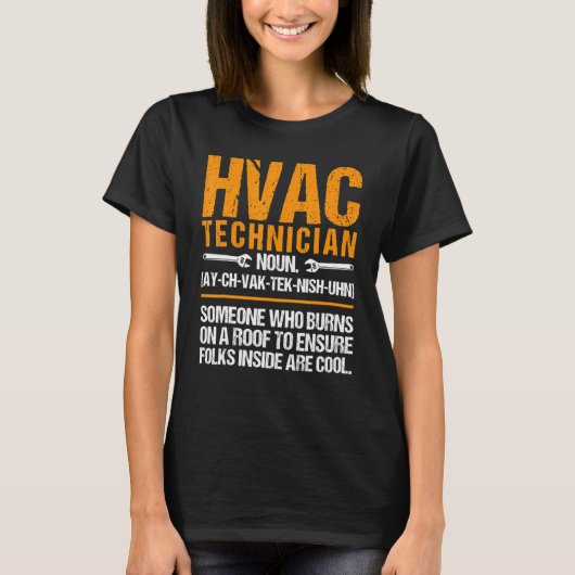 HVAC名詞技術者アパレルメンズHVAC Tech Accesso Tシャツ (正面)